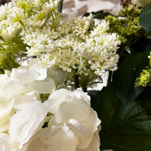 Load image into Gallery viewer, Faux Sweet Pea & Greens Arrangement