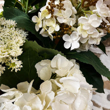 Load image into Gallery viewer, Faux Blush King Protea & Greens Arrangement