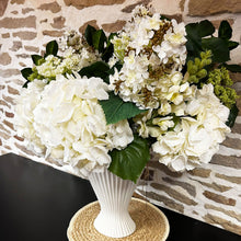 Load image into Gallery viewer, Faux White Hydrangea Arrangement