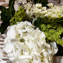 Load image into Gallery viewer, Faux White Hydrangea Arrangement