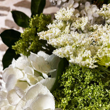 Load image into Gallery viewer, Faux White Hydrangea Arrangement