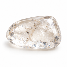 Load image into Gallery viewer, Illustrative Clear Quartz tumblestone on a white background.