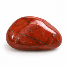 Load image into Gallery viewer, Illustrative Red Jasper tumblestone on a white background.