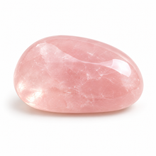 Load image into Gallery viewer, Illustrative Rose Quartz tumblestone on a white background.