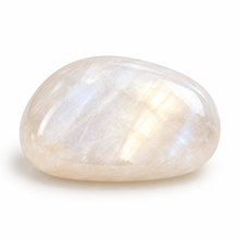 Load image into Gallery viewer, Illustrative Moonstone tumblestone on a white background.
